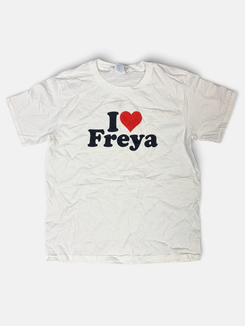 I Love Freya Graphic Tee - White with Red Heart